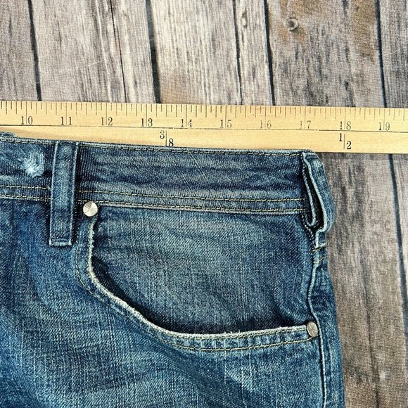 Diesel Zatiny Bootcut Jeans 32x31 Mens Blue Denim Distressed Pants Button Fly - Picture 8 of 12